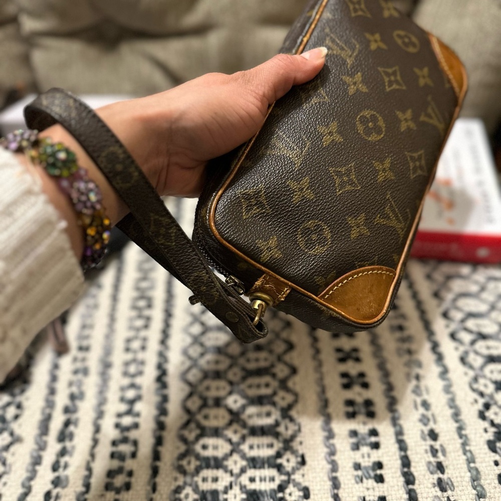 Louis VuittonLV Monogram Marly Dragonne Vintage Brown Monogram Wristlet